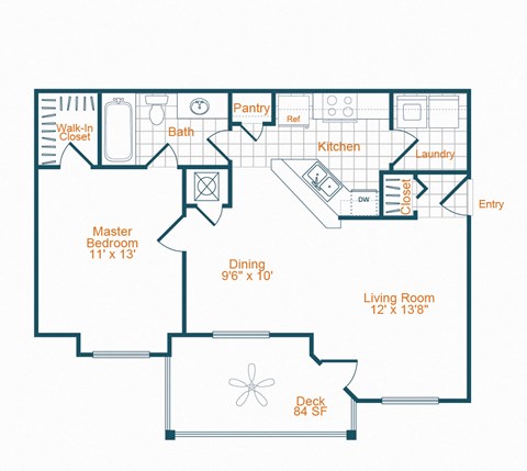 a floor plan of a two story home with an open concept kitchen and living room with a  at Lex at Brier Creek, Morrisville, NC, 27560